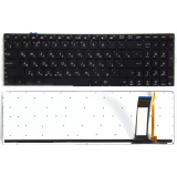 Клавиатура для ноутбука Asus Q550 N56 N750 черная без рамки с подсветкой