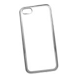 Силиконовый чехол TPU Case для Apple iPhone 5, 5s, SE прозрачный с серой рамкой