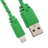 USB кабель для Apple iPhone, iPad, iPod 8 pin зеленый, коробка