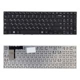 Клавиатура для ноутбука Samsung NP370R4E, NP450R4E черная без рамки, плоский Enter