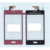 Сенсорное стекло (тачскрин) для LG Optimus L5 E610 E612 розовое (красное)