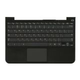Клавиатура (топ-панель) для ноутбука Samsung 900X1A 900X1B черная с черным топкейсом