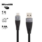 Кабель USB WK Elephant WDC-079m MicroUSB 2.4A 1м TPE (черный)