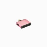 Переходник 3 в 1 для Apple с 30 pin/micro USB/mini USB на 8 pin lightning розовый, коробка