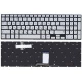 Клавиатура для ноутбука Samsung NP770Z5E NP880Z5E серебристая без рамки под подсветку