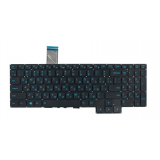 Клавиатура для ноутбука Lenovo IdeaPad Gaming 3-15ARH05, 15IMH05, Legion 5-15ACH6 черная с синими символами, без рамки, с подсветкой