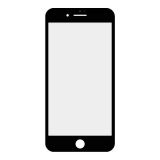 Стекло + OCA в сборе с рамкой для iPhone 7 Plus олеофобное покрытие (черное)