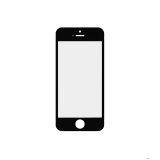 Стекло + OCA в сборе с рамкой для iPhone 5S, 5SE олеофобное покрытие (черное)