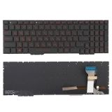 Клавиатура для ноутбука Asus FX553VD, FX53VD, FX753VD черная с красной подсветкой
