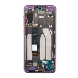 Дисплей (экран) в сборе с тачскрином для Xiaomi Mi 9 SE фиолетовый с рамкой ((Premium LCD))