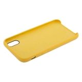 Защитная крышка для iPhone X кожа (желтая/коробка)