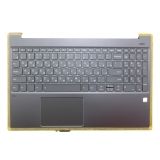 Клавиатура (топ-панель) для ноутбука Lenovo 720S-15IKB темно-серая c темно-серым топкейсом