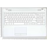 Клавиатура (топ-панель) для ноутбука Samsung 370R4E 370R4E-S01 370R5E белая с белым топкейсом