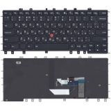 Клавиатура для ноутбука Lenovo Thinkpad Yoga S1 S240 черная без крпеплений с подсветкой и трекпоинтом