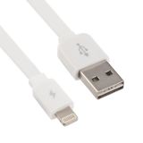 USB Дата-кабель REMAX для Apple 8 pin плоский Safe&Speed, белый