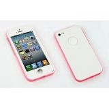 Защитная крышка LF для Apple iPhone 5, 5s, SE белая, розовая, прозрачный бокс
