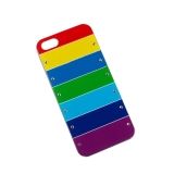 Защитная крышка Цветные полоски со стразами 1 для Apple iPhone 5, 5s, SE коробка