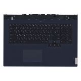 Клавиатура (топ-панель) для ноутбука Lenovo Legion 5-17ACH6H черная с черным топкейсом