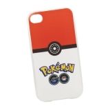 Силиконовый чехол Pokemon Go Poke Ball для Apple iPhone 4, 4s красный, белый