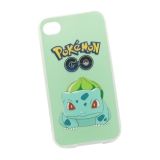 Силиконовый чехол Pokemon Go Бульбазавр для Apple iPhone 4, 4s зеленый