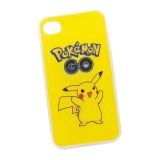 Силиконовый чехол Pokemon Go Пикачу для Apple iPhone 4, 4s желтый