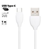 USB кабель BOROFONE BX19 Benefit Type-C, 3A, 1м, PVC (белый)