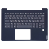 Клавиатура (топ-панель) для ноутбука Lenovo IdeaPad S540-14 черная с синим топкейсом, с подсветкой