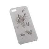 Защитная крышка с блестками Бабочки для Apple iPhone 5, 5s, SE коробка