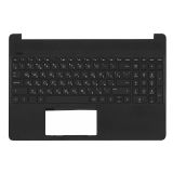 Клавиатура (топ-панель) для ноутбука HP 15-EF 15-DY черная с черным топкейсом