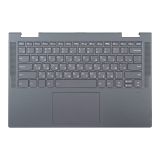 Клавиатура (топ-панель) для ноутбука Lenovo Yoga 7-14ITL5 серая с серым топкейсом