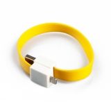 USB Дата-кабель на большом магните для Apple 8 pin, плоский, желтый, европакет