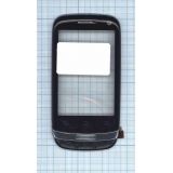 Сенсорное стекло (тачскрин) для Huawei X3 c рамкой черная