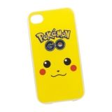 Силиконовый чехол Pokemon Go Пикачу Морда для Apple iPhone 4, 4s желтый
