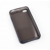 Силиконовый чехол TPU Case для Apple iPhone 4, 4s черный прозрачный