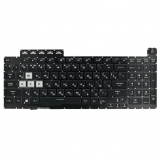 Клавиатура для ноутбука Asus TUF Gaming F15 FX506IC, чёрная, без рамки, с RGB подсветкой