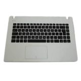 Клавиатура (топ-панель) для ноутбука Asus X451 черная с белым топкейсом