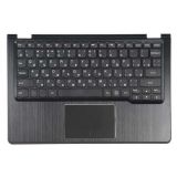 Клавиатура (топ-панель) для ноутбука Lenovo IdeaPad Yoga 3-1170 черная с черным топкейсом