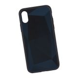 Защитная крышка "LP" для iPhone X "Diamond Glass Case" (синий бриллиант/коробка)