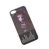 Защитная крышка с блестками Девушка вампир с кубком для Apple iPhone 5, 5s, SE, светится при звонке