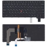 Клавиатура для ноутбука Lenovo Yoga S3-14 черная с трекпойнтом и подсветкой