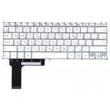 Клавиатура для ноутбука Asus E202 E202M E202MA серебристо-белая