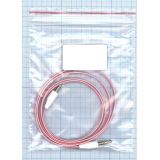 Аудио кабель Jack 3.5 - Jack 3.5, 1м (плоский кабель) розовый