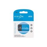 Батарейка Vixion солевая 9V Крона 6F22 комплект 1шт, в блистере