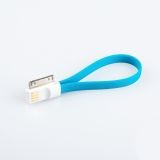 USB Дата-кабель на магните для Apple 30 pin синий, коробка