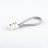 USB Дата-кабель на магните для Apple 30 pin, серый, коробка