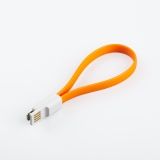 USB Дата-кабель на магните для Apple 8 pin, оранжевый, коробка
