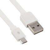 USB Дата-кабель Remax Micro USB плоский Safe&Speed 1м (белый)