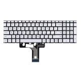 Клавиатура для ноутбука HP Pavilion 15-EG 15-EH серебристая