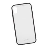 Защитная крышка "LP" для iPhone X "Glass Case" (белое стекло/коробка)
