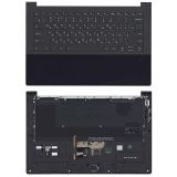 Клавиатура (топ-панель) для ноутбука Lenovo Yoga 9-14ITL5 черная с черным топкейсом